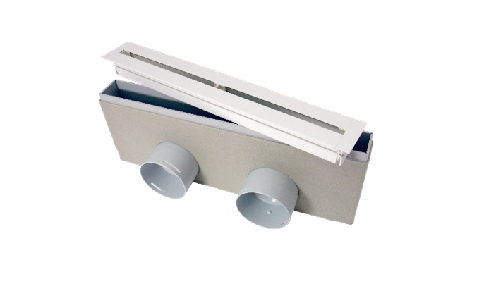 Plenum bocchetta lineare PVC con diffusore Eurotherm