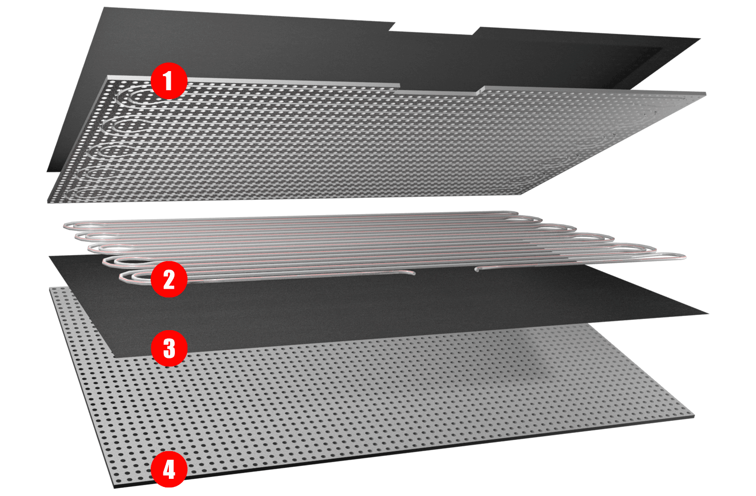 High efficiency acoustic ceiling