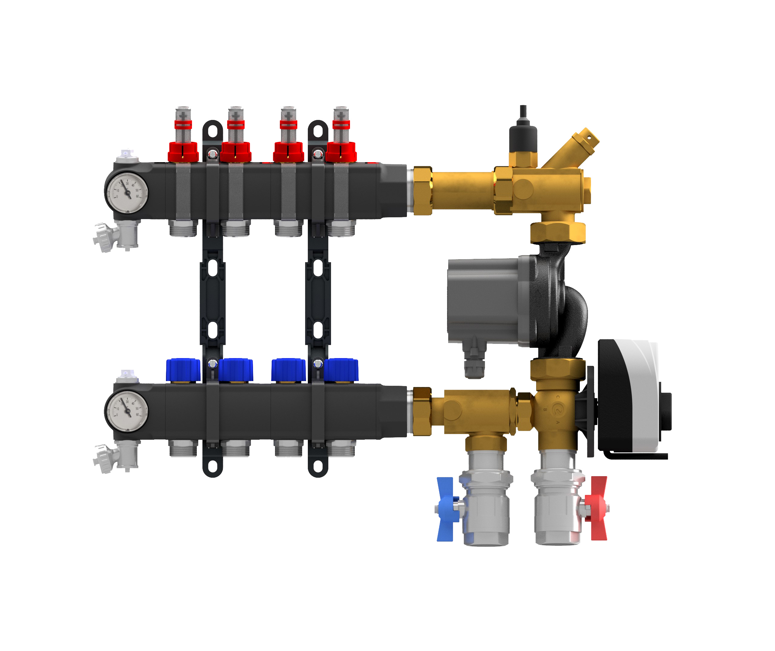 Command Mix SL, regolazione climatica valvola miscelatrice a 3 vie, pompa velocità variabile in classe A e collettore SL 1